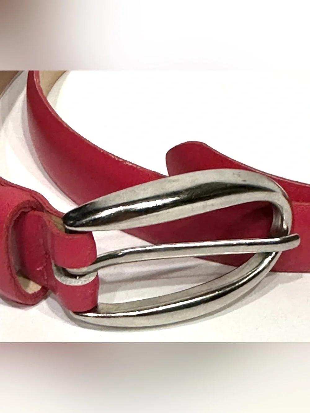 TEHAMA Womens Hot Pink Leather Belt Made in Canada Mens Belt Size M
